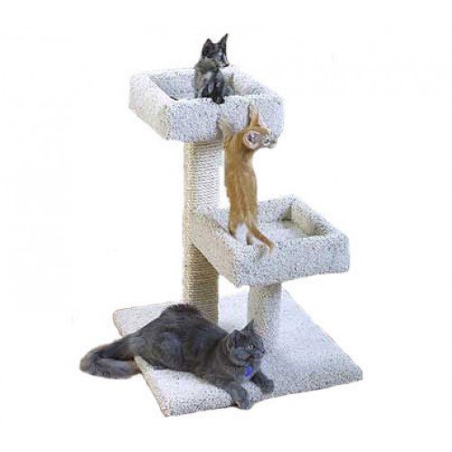 USA Carpeted Cat Playground with Two Sleeping Perches