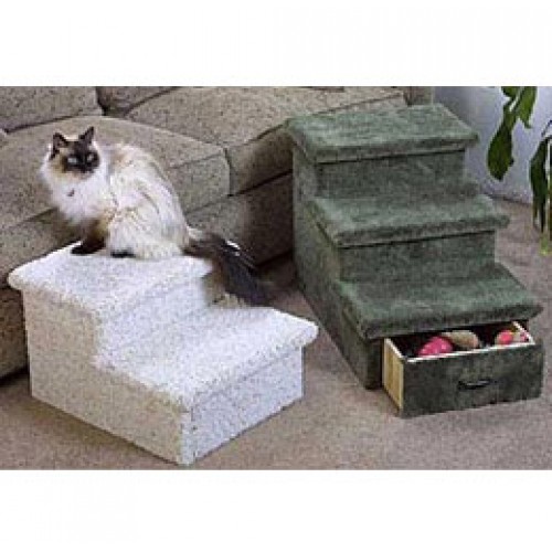 Carpeted Stairs for Pets with Storage