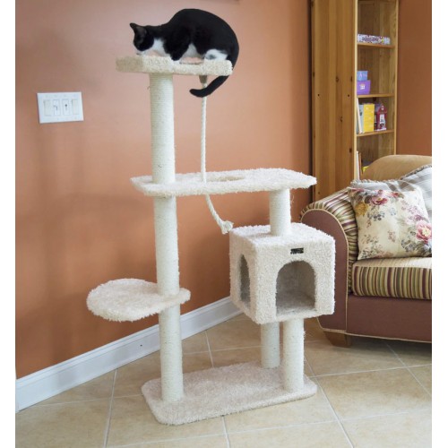 Cat Clawing Furniture with House, Perch & Rope