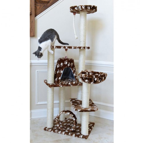 Kitty Tree with Hanging Basket & Sisal Posts