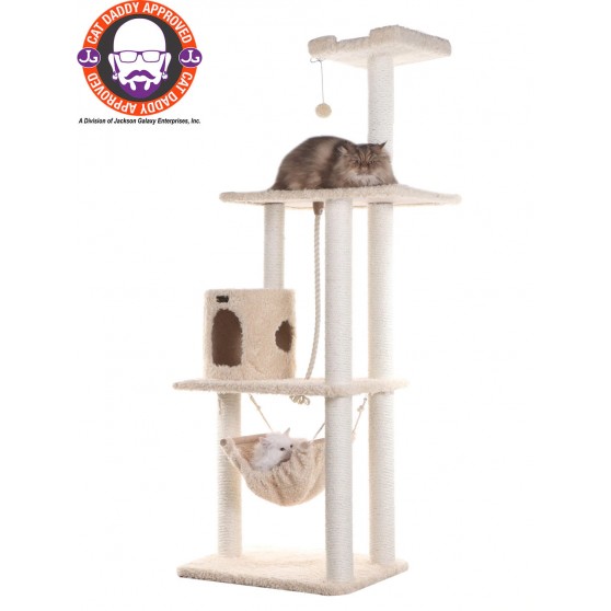 Cat scratching  tree with sisal post approved by Cat Daddy