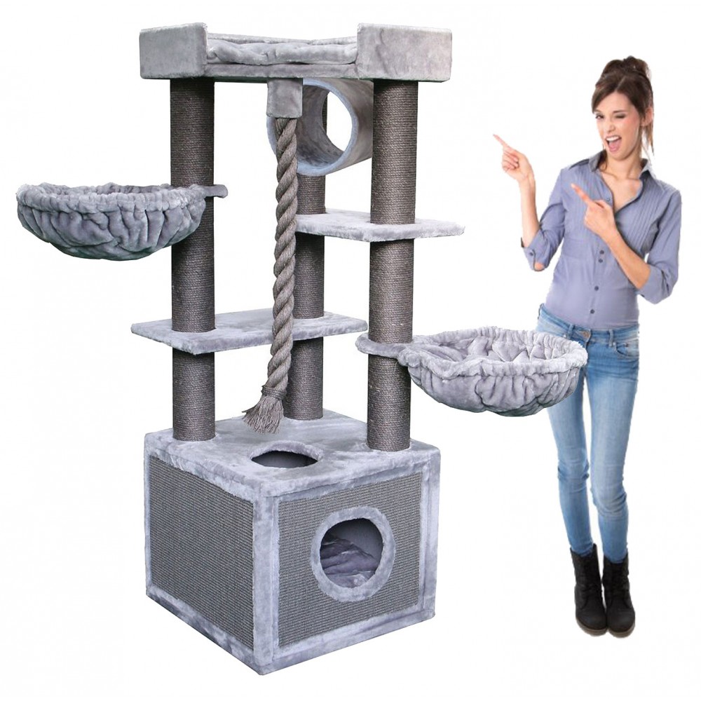 Cat Condo Furniture for Large Cats with Two Baskets