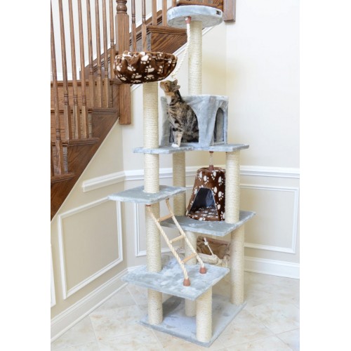 Cat Activity Tower with Hammock & Cave