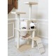 Small climbing cat tree with hammock in beige