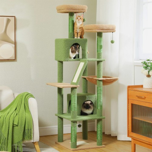 Multi-Level Indoor Cat Tree with Large Hammock Multi-Level Indoor Cat Tree with Large Hammock