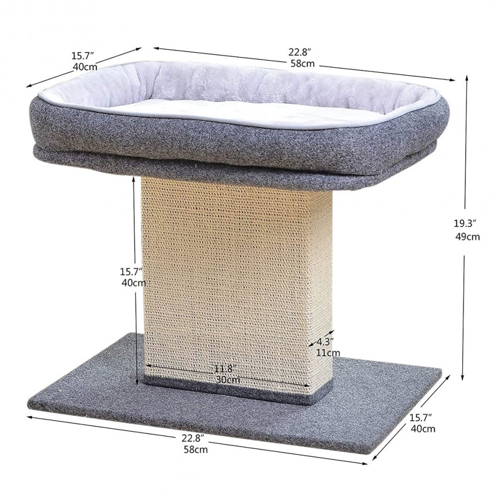 Cat Scratcher with Bed for Large Cats