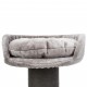 Large bed on top of the scratcher with removable cushion