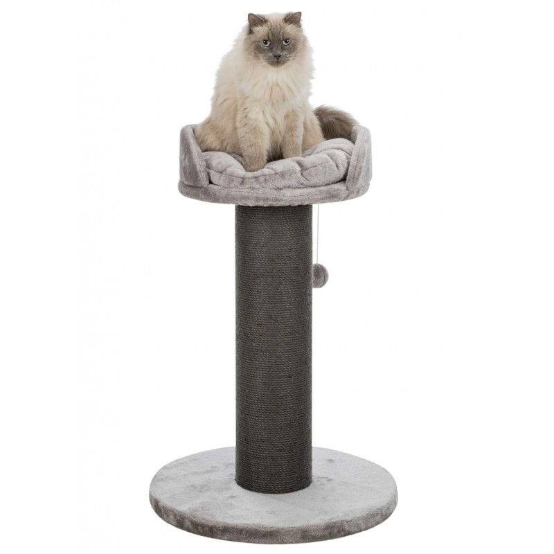 Large cat scratching post with perch