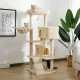 Cat tree with two condos in Beige