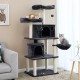 Cat Tree Tower with Two Condos & Two Large Beds