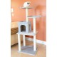 Climbing cat tree with sisal scratching posts in Gray
