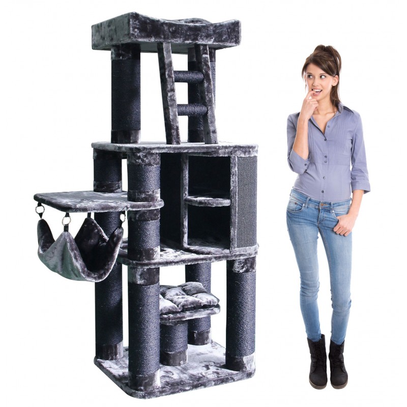 Deluxe Heavy Duty Cat Condo with Hammock