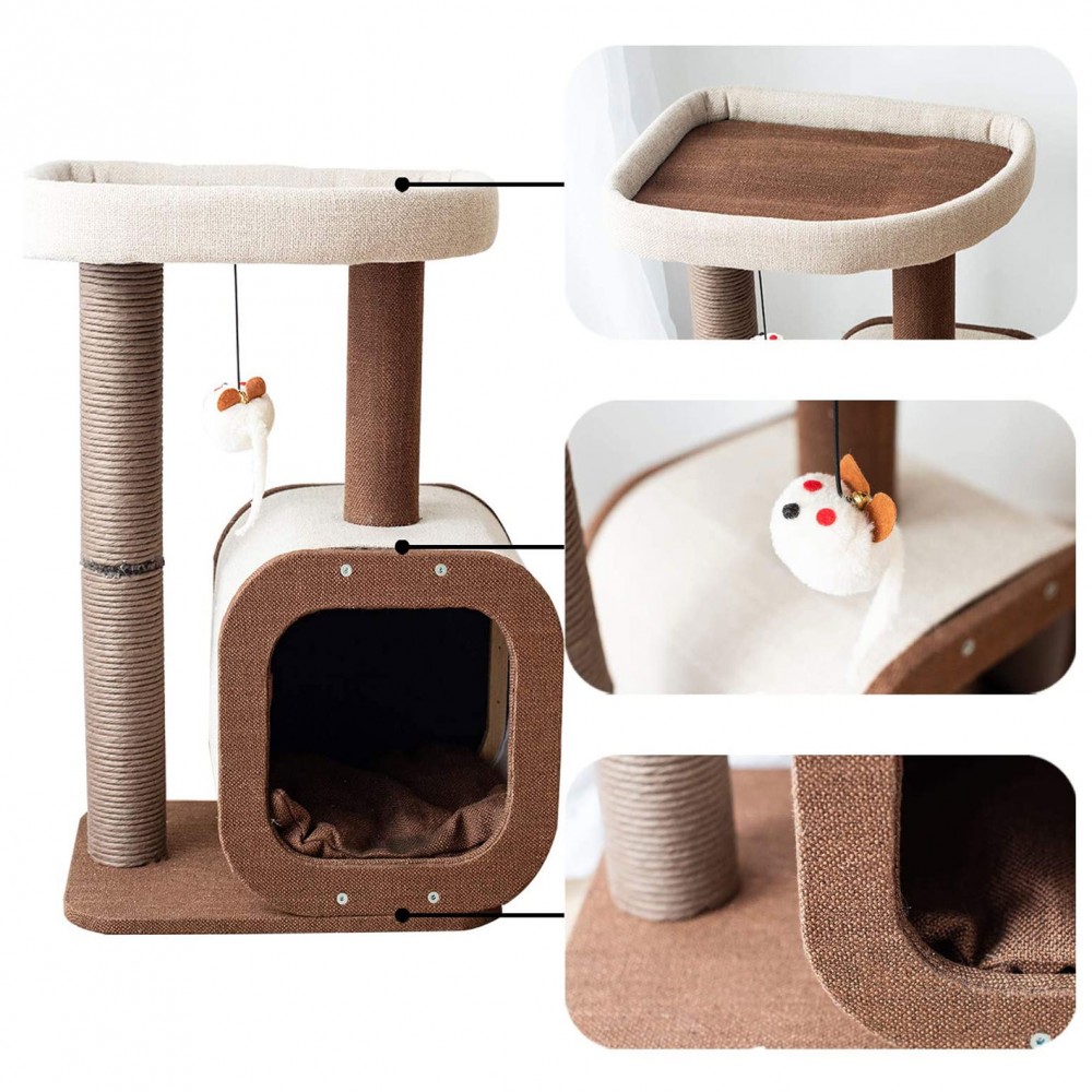 Small Cat Condo Tree with Large Perch