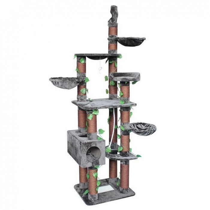 Floor to Ceiling Cat Pole with Two Baskets