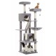 Light gray cat activity center