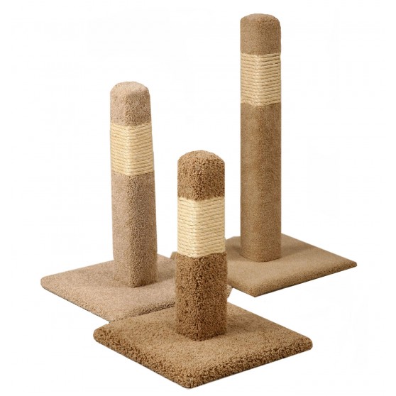Wooden Cat Poles with Carpet & Sisal Rope