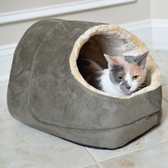 Indoor Suede Kitty Cat Bed-Hut