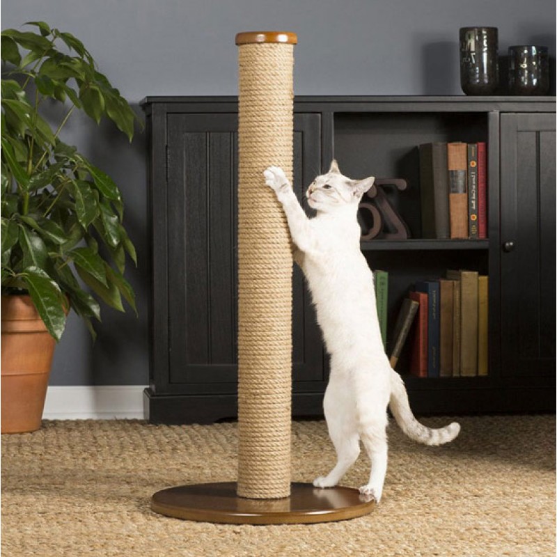 Large Modern Round Cat Scratching Post with Jute Rope Large Modern Round Cat Scratching Post with Jute Rope