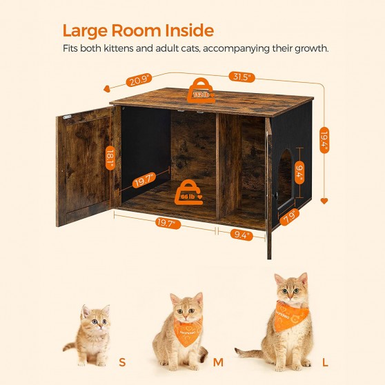 Litter box furniture dimensions