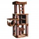 Brown cat tower with two story condo