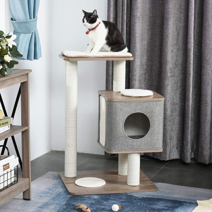 Climbing Cat Tree House with Two Hammocks