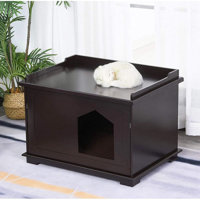 Modern Cat Litter Box Furniture Mess Free