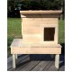Outdoor cat house on extra wide platform