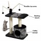 Cat Scratching Furniture Condo with Flexible Sisal Arms