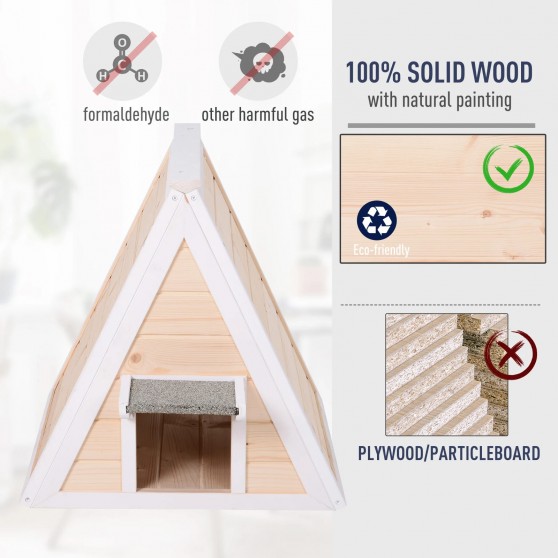 Solid Fir Wood cat house