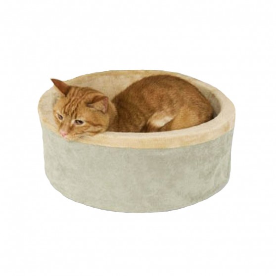 Heated cat bed in Sage