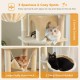 Two cat condos, two baskets and a hammock Two cat condos, two baskets and a hammock