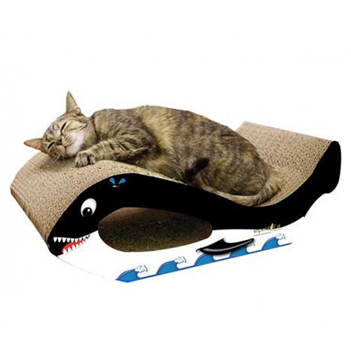 Corrugated Whale Cat Scratching Lounger Bed Corrugated Whale Cat Scratching Lounger Bed