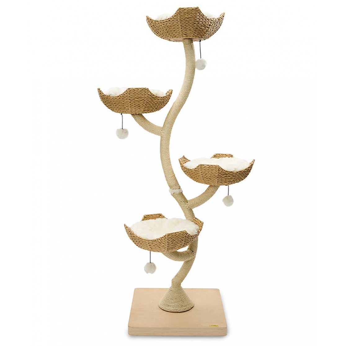 Unique Cat Tree Climbing with 4 Cushioned Perches