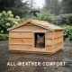 Waterproof natural cedar shelter for outside cats