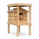 Waterproof Elevated House for Stray Cats with Platform & Loft
