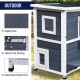 Weather resistant cat house for outdoor cats