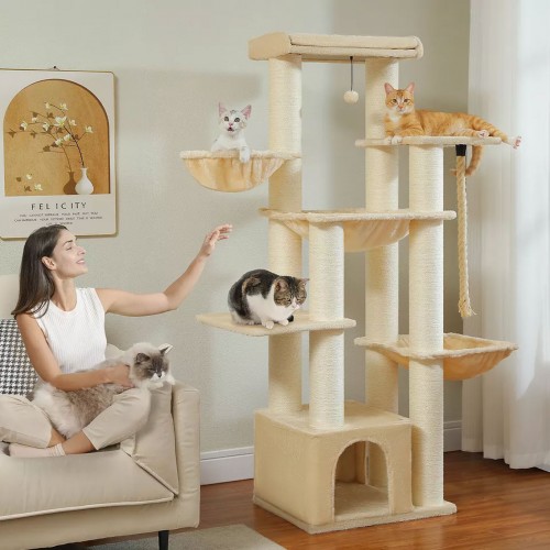 XXL Cat Tree for Large Cats with Two Hammocks XXL Cat Tree for Large Cats with Two Hammocks