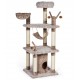 Fancy cat tree with condo, hammock, perch and basket