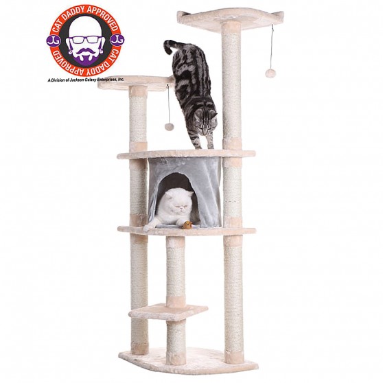 Faux Fur Cat Tower
