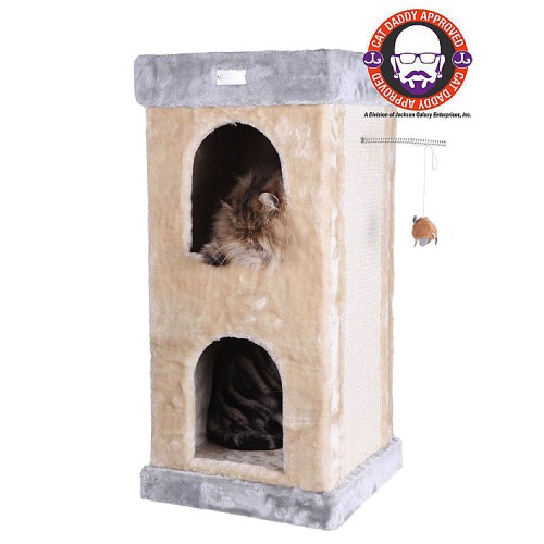 Two Story Cat Hideaway with Toy