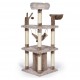 Gray kitty tower with two perches