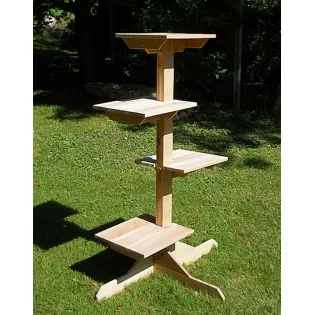 4 Level Wood Cat Tree for Outdoor Cats