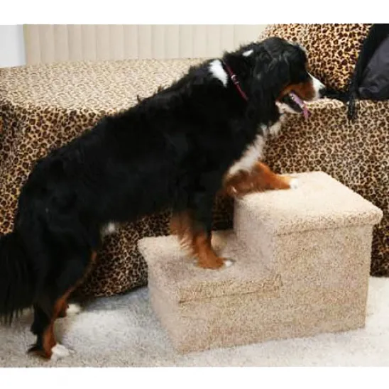 2-Step Dog Stairs for Bed