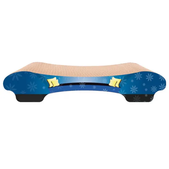Christmas cat scratcher in Blue