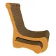 Modern cat scratcher - cardboard wood grain chair