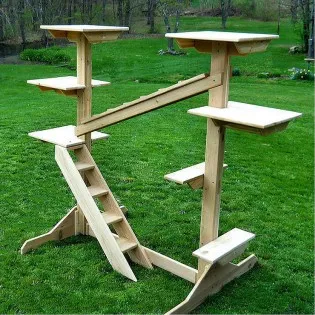 Large Cedar Cat Gym for Outdoor Cats