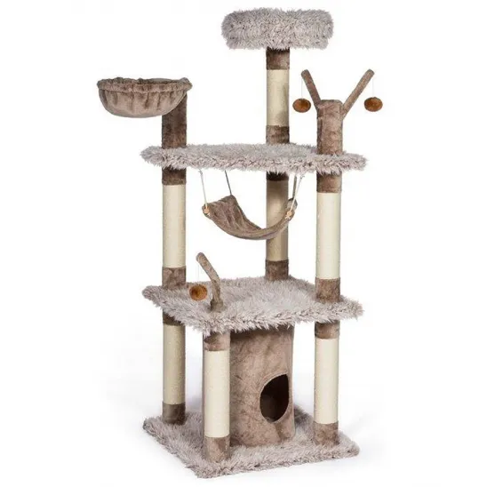 Cat activity center with perch, basket, condo and hammock