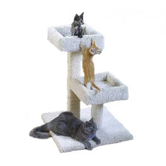USA Carpeted Cat Playground with Two Sleeping Perches