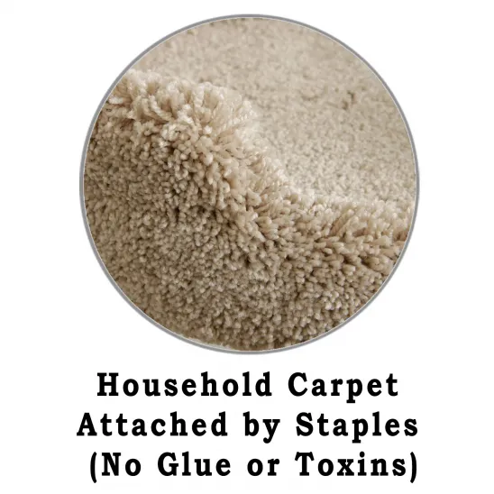 Household-grade carpet covering in beige color