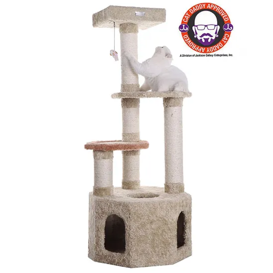 Unique Carpet Cat Condo with Perch